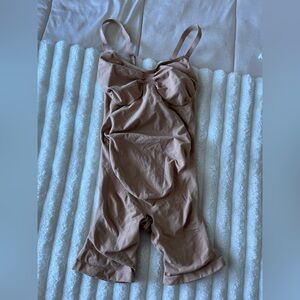 SKIMS Tan Shapewear Maternity Bodysuit